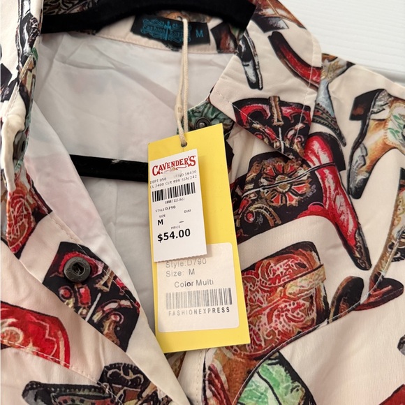 Colorful Cowboy Boot Print women’s dress - Picture 3 of 4